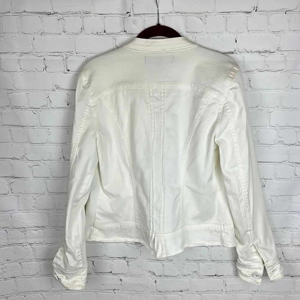 Bandolinoblu White Button Up Jacket Size Small - Picture 2 of 6
